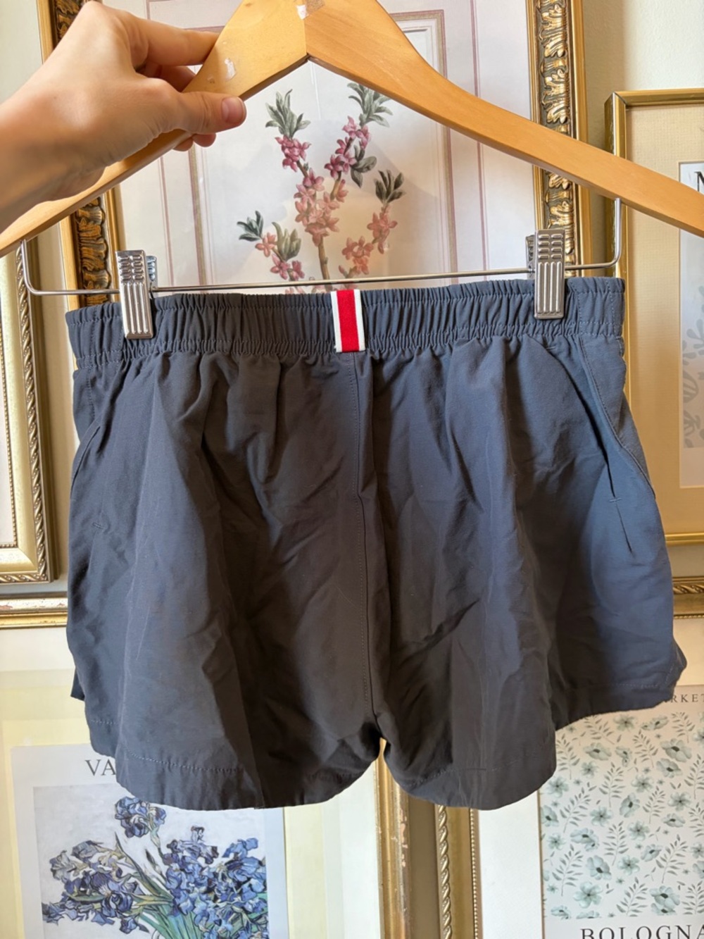 Tracksmith Women's Athletic Shorts in Olive Gray - Picture 6 of 9